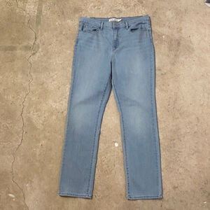 Levi Signature High Rise Straight Leg Jeans Women’s Size 14 Light Wash Blue